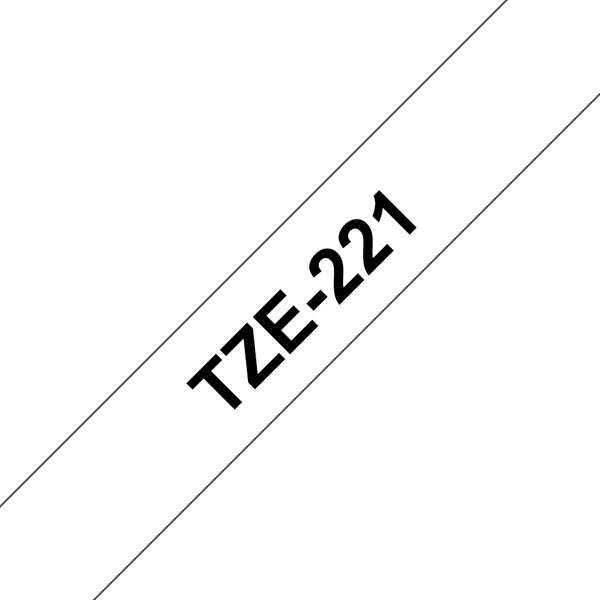 Brother TZe221 Cinta Laminada Generica de Etiquetas - Texto negro sobre fondo blanco - Ancho 9mm x 8 metros - Imagen 2