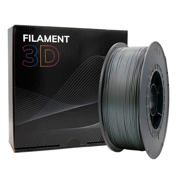 Filamento 3D PLA - Diametro 1.75mm - Bobina 1kg - Color Plata - Imagen 4
