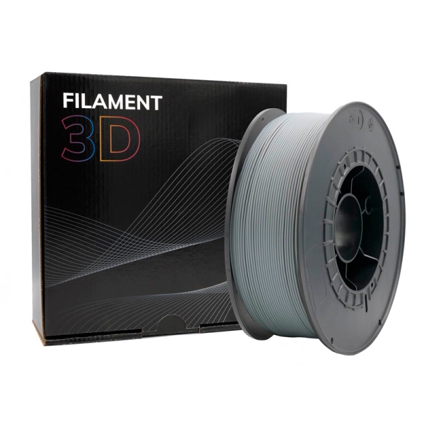 Filamento 3D PETG - Diametro 1.75mm - Bobina 1kg - Color Gris - Imagen 4