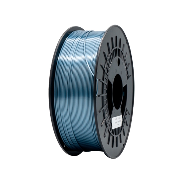 Filamento 3D PLA SILK - Diametro 1.75mm - Bobina 1kg - Color Plata - Imagen 3