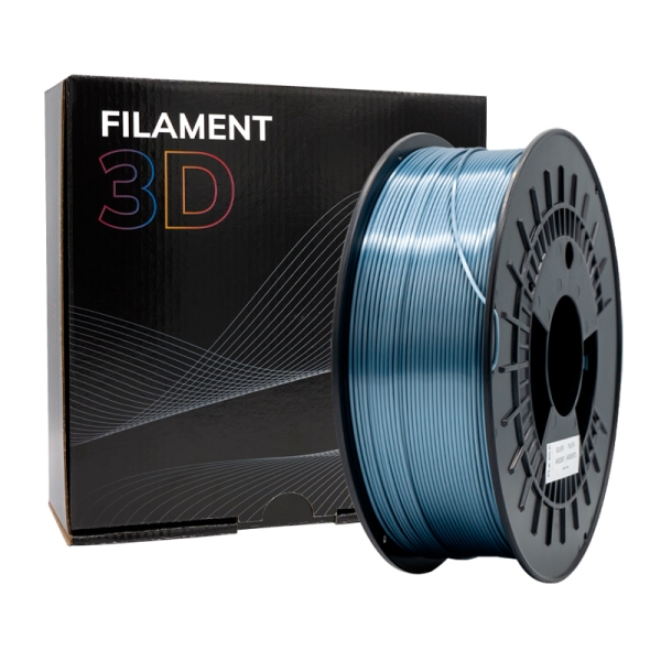 Filamento 3D PLA SILK - Diametro 1.75mm - Bobina 1kg - Color Plata - Imagen 4