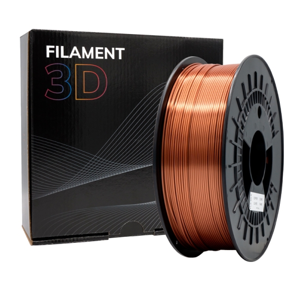 Filamento 3D PLA SILK - Diametro 1.75mm - Bobina 1kg - Color Cobre - Imagen 4