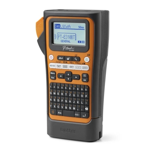 Brother PT-E310BTVP Rotuladora Electronica Bluetooth 5.0, USB - Pantalla LCD 180x180dpi - Velocidad de Impresion 20 mm/s - Ancho Max. de Cinta 15.8mm - Color Negro/Naranja - Imagen 2