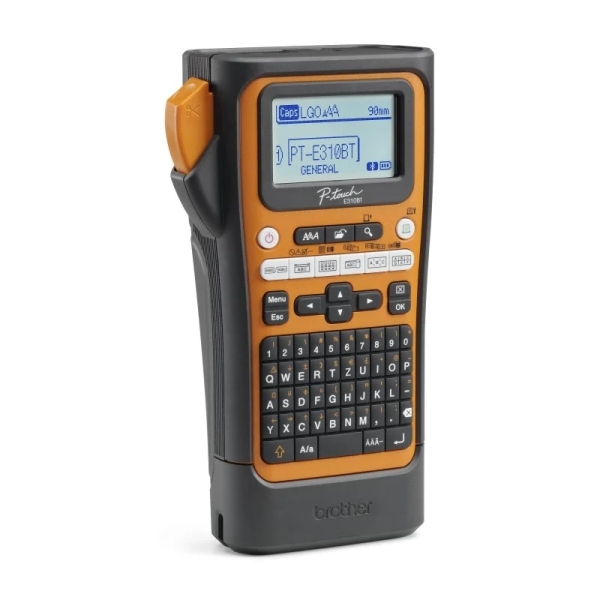 Brother PT-E310BTVP Rotuladora Electronica Bluetooth 5.0, USB - Pantalla LCD 180x180dpi - Velocidad de Impresion 20 mm/s - Ancho Max. de Cinta 15.8mm - Color Negro/Naranja - Imagen 3