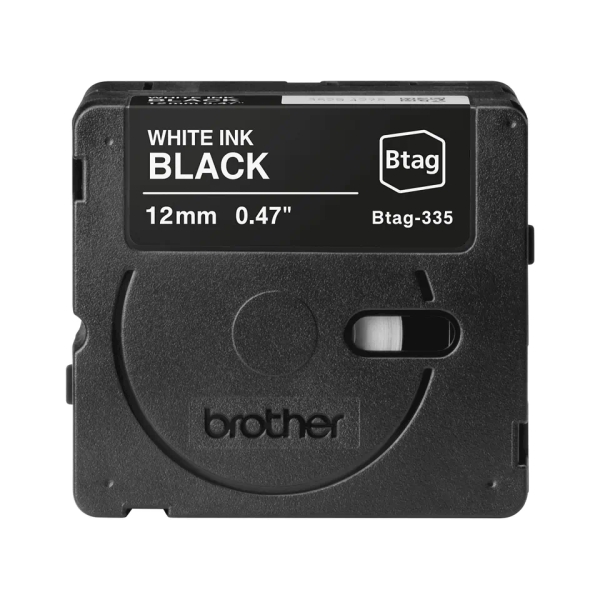 Brother Btag-335 Cinta 12mm - Texto Blanco sobre Fondo Negro - Medidas 12mmx4 Metros - Apta para PTN10, PTN20, PTN25BT - Imagen 2