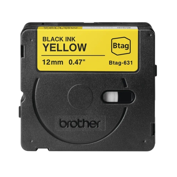 Brother Btag-631 Cinta 12mm - Texto Negro sobre Fondo Amarillo - Medidas 12mmx4 Metros - Apta para PTN10, PTN20, PTN25BT - Imagen 2