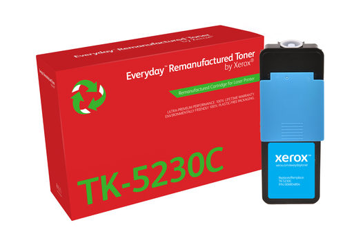 Xerox Everyday Kyocera TK5220/TK5230 Cyan Cartucho de Toner Remanufacturado - Reemplaza 1T02R9CNL1/1T02R9CNL0/TK5220C/TK5230C