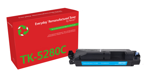 Xerox Everyday Kyocera TK5280 Cyan Cartucho de Toner Remanufacturado - Reemplaza 1T02TWCNL0/TK5280C
