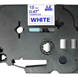 Brother TZe233 Cinta Laminada Generica de Etiquetas - Texto azul sobre fondo blanco - Ancho 12mm x 8 metros