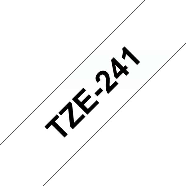 Brother TZe241 Cinta Laminada Generica de Etiquetas - Texto negro sobre fondo blanco - Ancho 18mm x 8 metros - Imagen 2