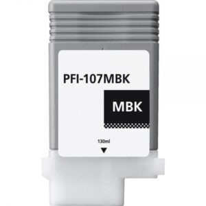 Canon PFI107 Negro Mate Cartucho de Tinta Pigmentada Generico - Reemplaza 6704B001/PFI-107MBK
